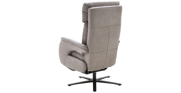 RELAXSESSEL in Textil Hellgrau  - Hellgrau/Schwarz, KONVENTIONELL, Textil/Metall (70/117/85cm) - Dieter Knoll