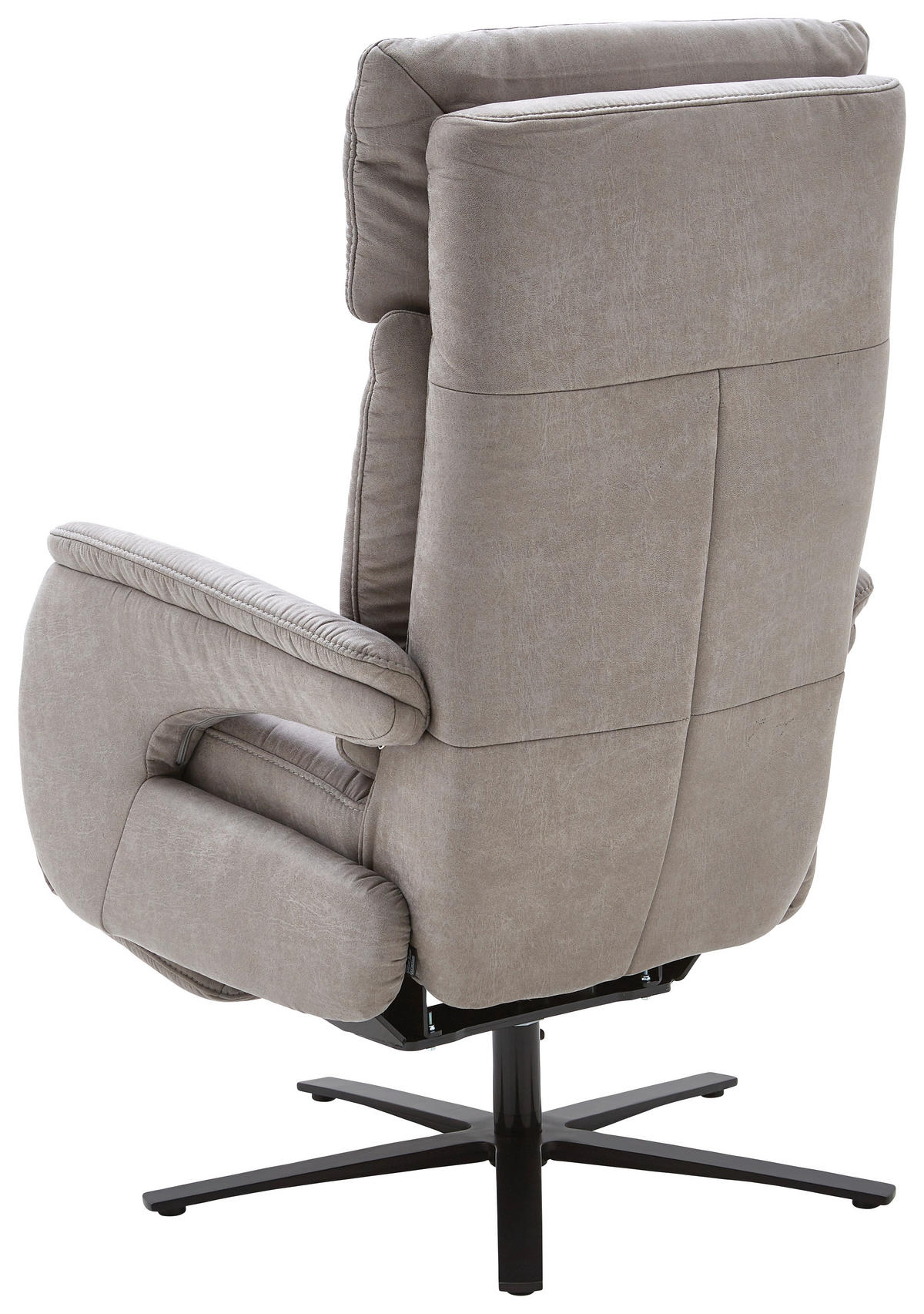 RELAXSESSEL in Textil Hellgrau  - Hellgrau/Schwarz, Konventionell, Textil/Metall (70/117/85cm) - Dieter Knoll