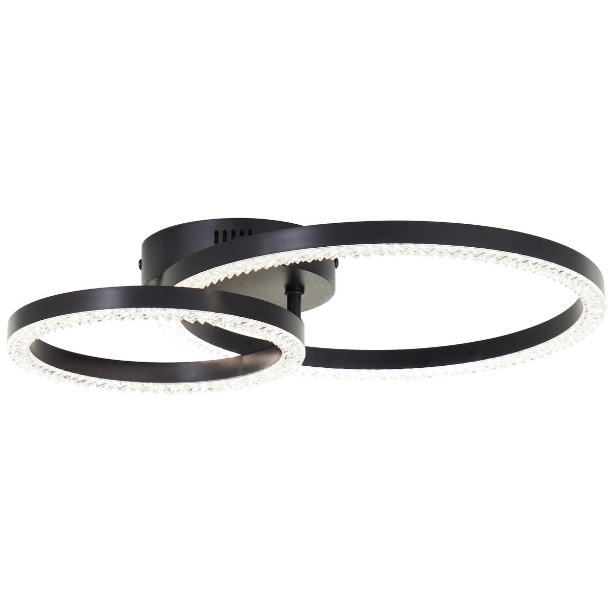 LED-DECKENLEUCHTE    40/30/7,7 cm  - Schwarz, Design, Kunststoff/Metall (40/30/7,7cm) - Brilliant