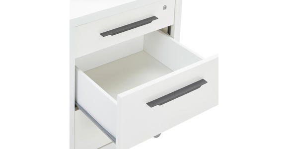 ROLLCONTAINER 48/63/45 cm  - Weiß Hochglanz/Anthrazit, Design, Holzwerkstoff/Kunststoff (48/63/45cm) - Carryhome