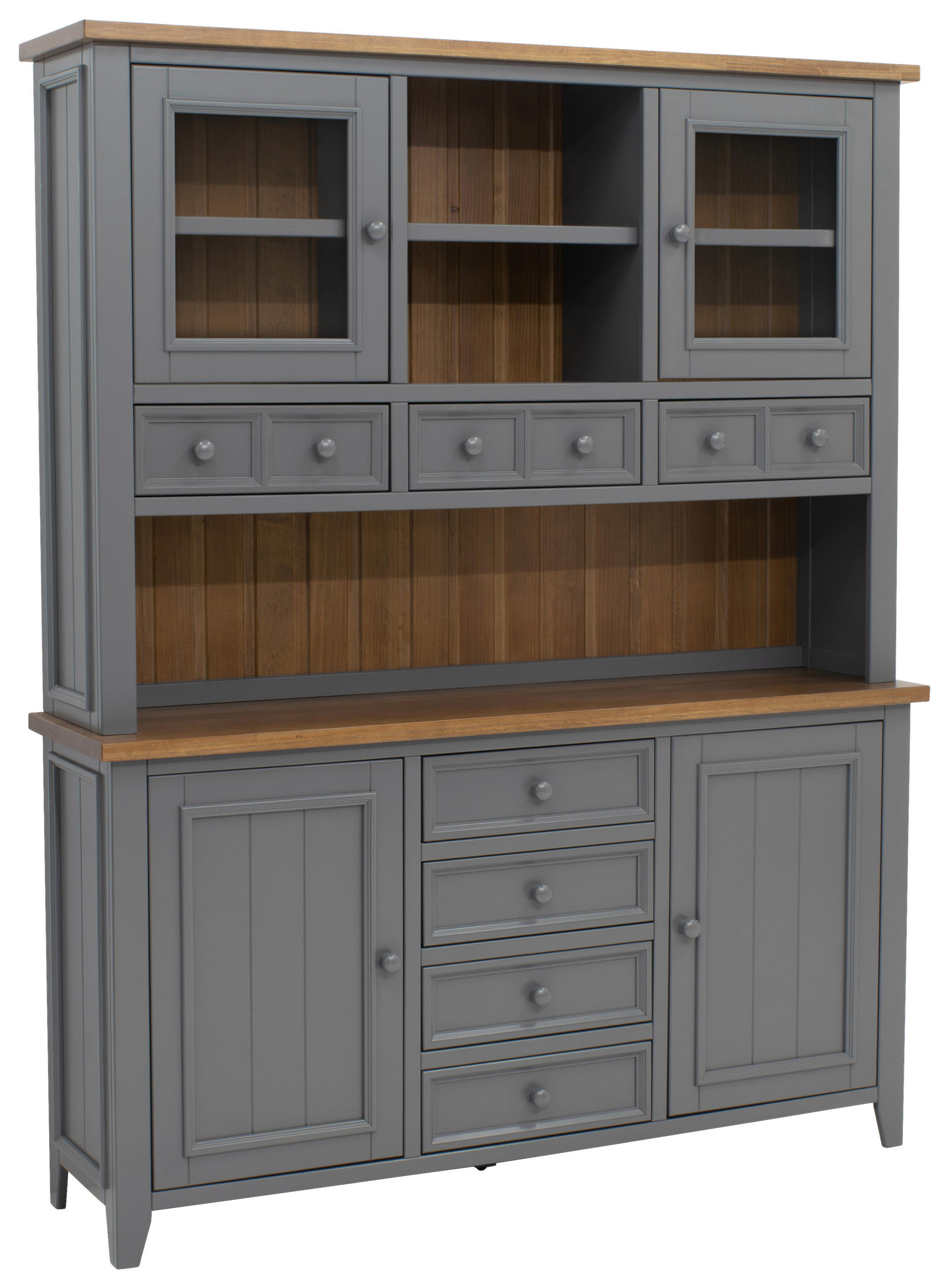 BUFFET 159/200/40 cm  in Anthrazit, Eiche dunkel  - Eiche dunkel/Anthrazit, MODERN, Glas/Holz (159/200/40cm) - MID.YOU