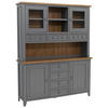 BUFFET 159/200/40 cm  in Anthrazit, Eiche dunkel  - Eiche dunkel/Anthrazit, MODERN, Glas/Holz (159/200/40cm) - MID.YOU