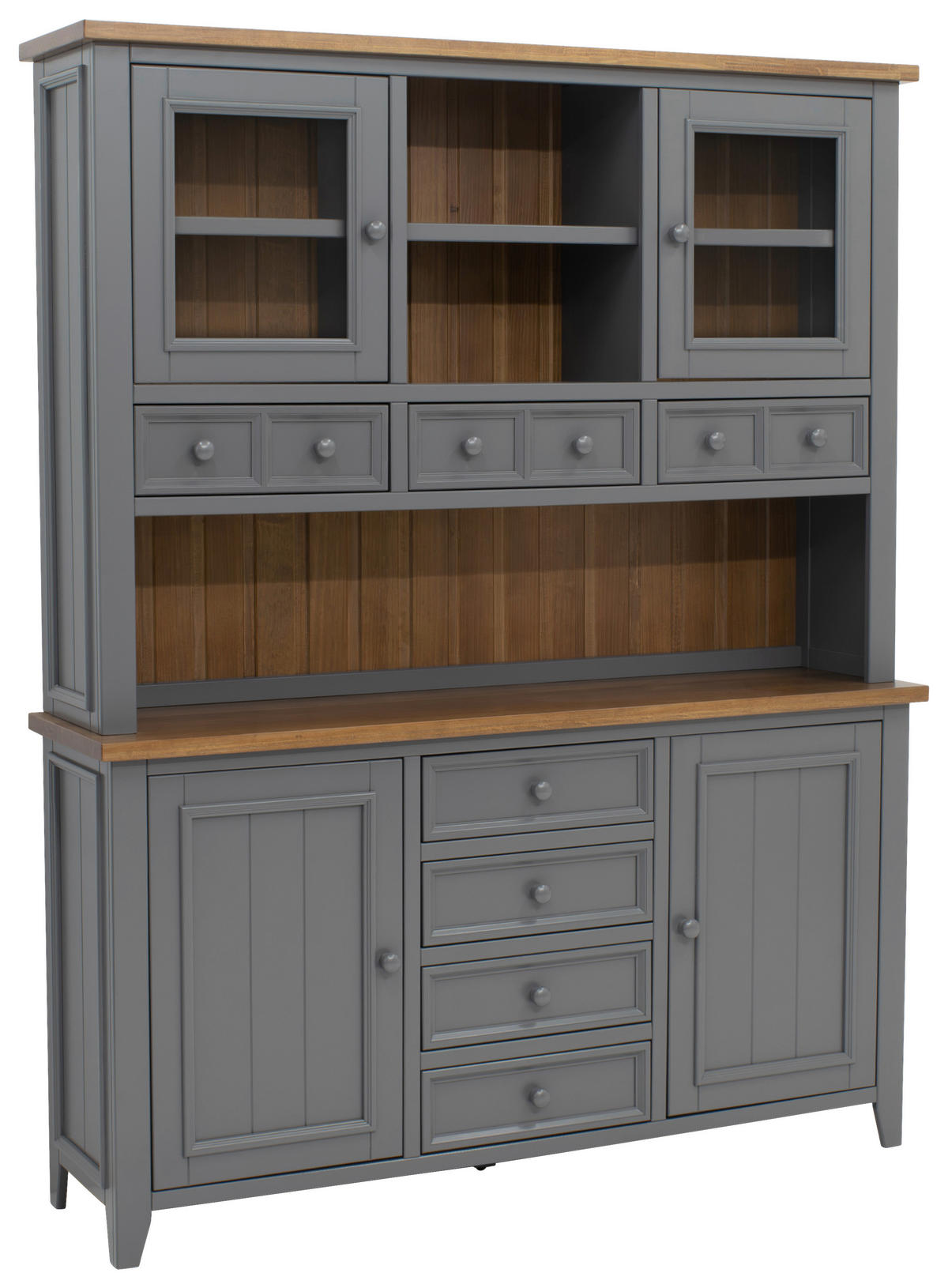 BUFFET 159/200/40 cm  in Anthrazit, Eiche dunkel  - Eiche dunkel/Anthrazit, MODERN, Glas/Holz (159/200/40cm) - MID.YOU