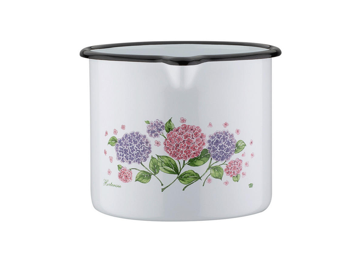 KOCHTOPFSET HORTENSIE 4-teilig  - Weiß, Basics, Metall - GSW