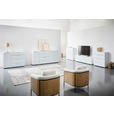 SIDEBOARD  in 135/101/40,5 cm  - Chromfarben/Weiß Hochglanz, Basics, Glas/Holzwerkstoff (135/101/40,5cm) - Voleo