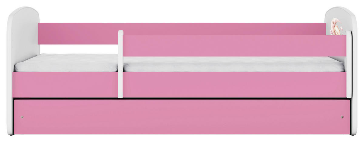 KINDER-/JUNIORBETT - Pink/Birkefarben, MODERN, Holz/Holzwerkstoff (80/160cm) - MID.YOU