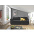 SCHLAFSOFA Schwarz - Schwarz/Alufarben, Design, Textil/Metall (204/90/91cm) - NOVEL