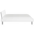 BETT 140/200 cm  in Weiß  - Alufarben/Weiß, Design, Metall (140/200cm) - Carryhome