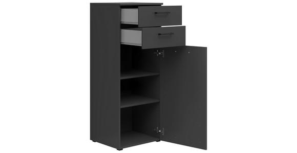 KOMMODE in 45/115/40 cm - Anthrazit/Schwarz, MODERN, Holzwerkstoff/Kunststoff (45/115/40cm) - Carryhome