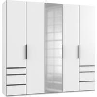 DREHTÜRENSCHRANK in Weiss  - Chromfarben/Weiss, Modern, Holzwerkstoff (250/236/58cm) - MID.YOU