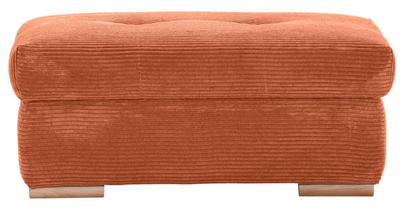 HOCKERBANK 103/45/71 cm Cord Rostfarben Holz - Eichefarben/Rostfarben, KONVENTIONELL, Holz/Textil (103/45/71cm) - Carryhome