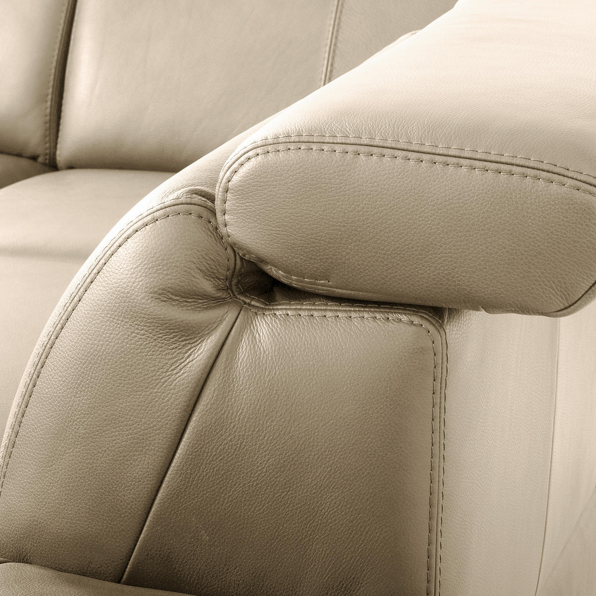 ECKSOFA  in Lederlook Echtleder Grau  - Schwarz/Grau, Design, Leder/Textil (264/211cm) - Livetastic