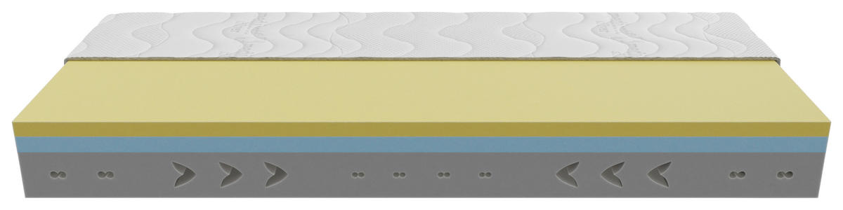 MATRAC Z PAMÄŤOVEJ PENY, 90/200 cm - biela, Basics, textil (90/200cm) - Novel