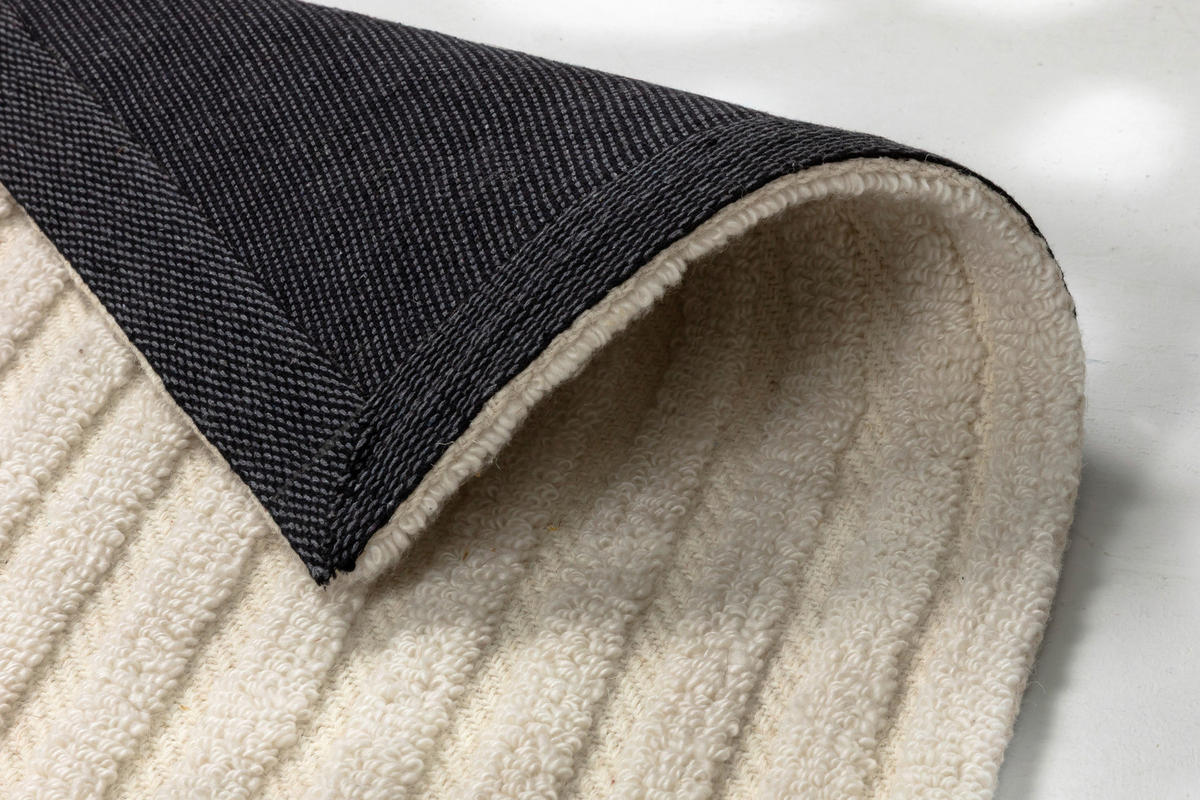 WEBTEPPICH 120/170 cm Jaylin Naturfarben halbrund  - Naturfarben, Basics, Kunststoff/Textil (120/170cm) - Schöner Wohnen