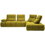 ECKSOFA in Struktur Gelb  313/233 cm  - Gelb/Schwarz, Design, Kunststoff/Textil (313/233cm) - Emilio Belluti