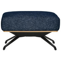 HOCKER Struktur Blau  - Blau/Schwarz, Design, Textil/Metall (74/46/66cm) - Novel