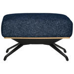 HOCKER in Textil Blau  - Blau/Schwarz, Design, Textil/Metall (74/46/66cm) - Novel