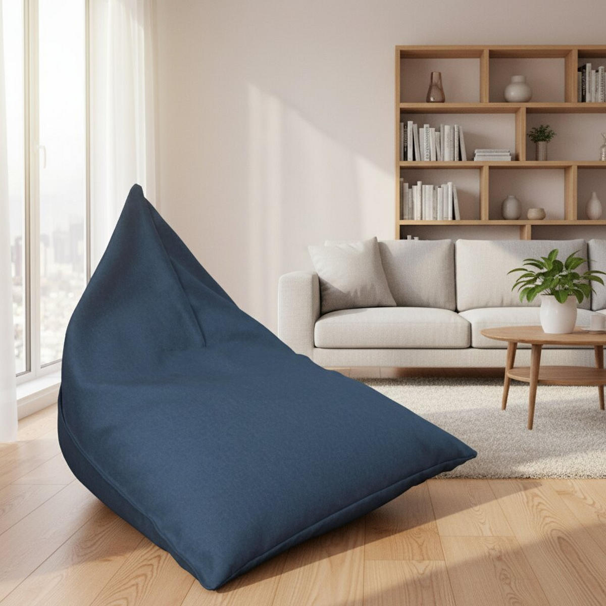 SEDACÍ VAK,  - modrá, Design, textil (110/85/130cm) - Carryhome