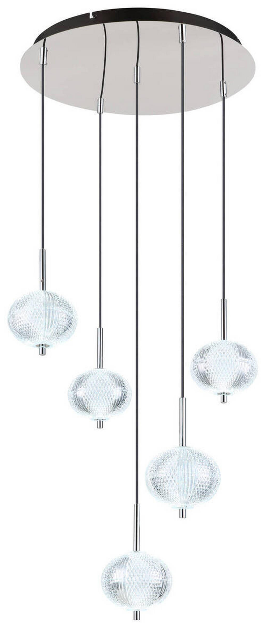 LED-HÄNGELEUCHTE  57/150 cm   - Klar/Schwarz, Basics, Kunststoff/Metall (57/150cm) - Globo