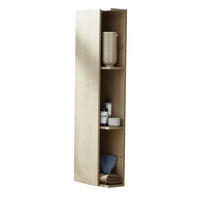 MIDISCHRANK 40/128/15 cm  - Eichefarben/Schwarz, Modern, Holzwerkstoff/Metall (40/128/15cm) - Novel