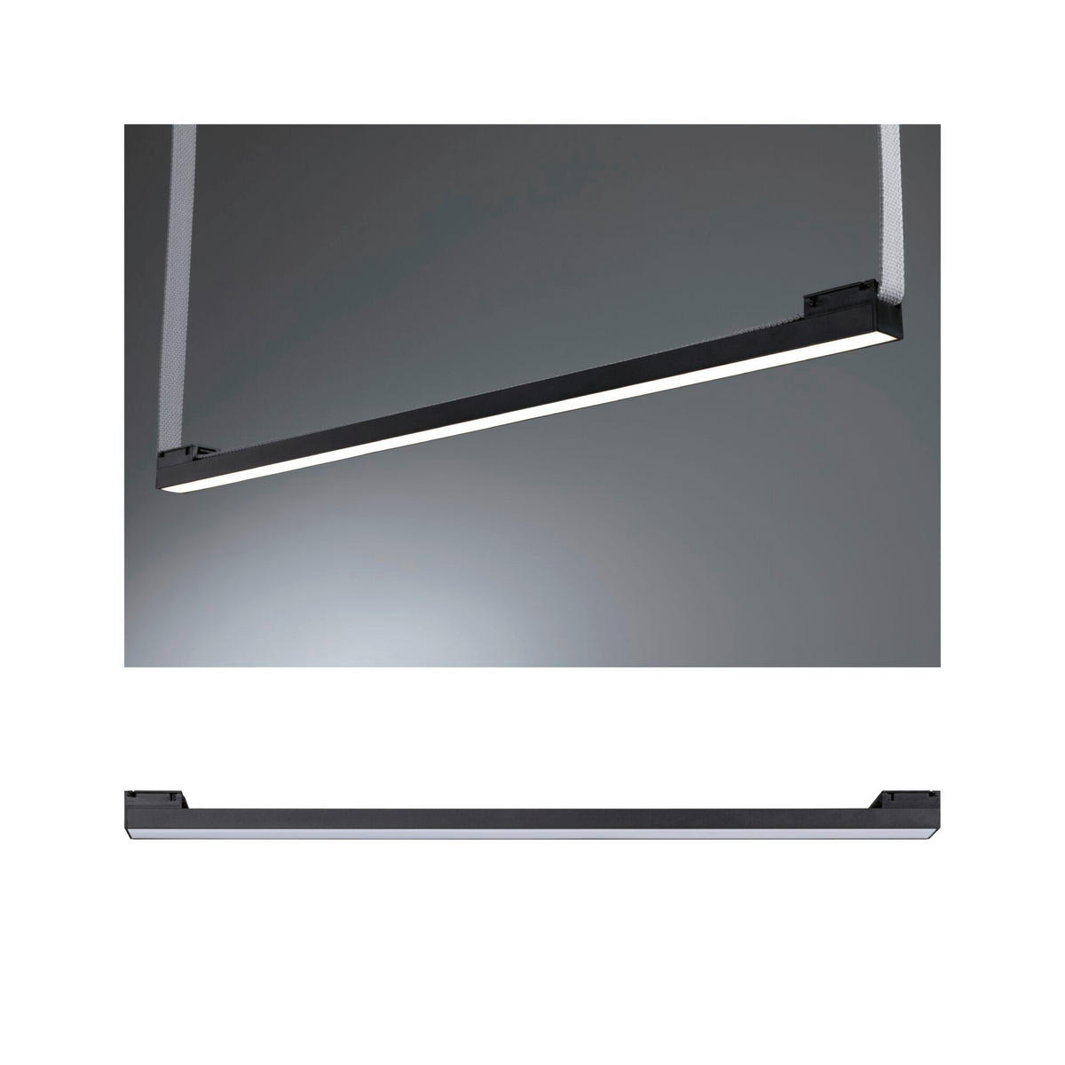 SEILSYSTEM ULine 65,0/2,6/2,9 cm   - Schwarz, Basics, Kunststoff/Metall (65,0/2,6/2,9cm) - Paulmann