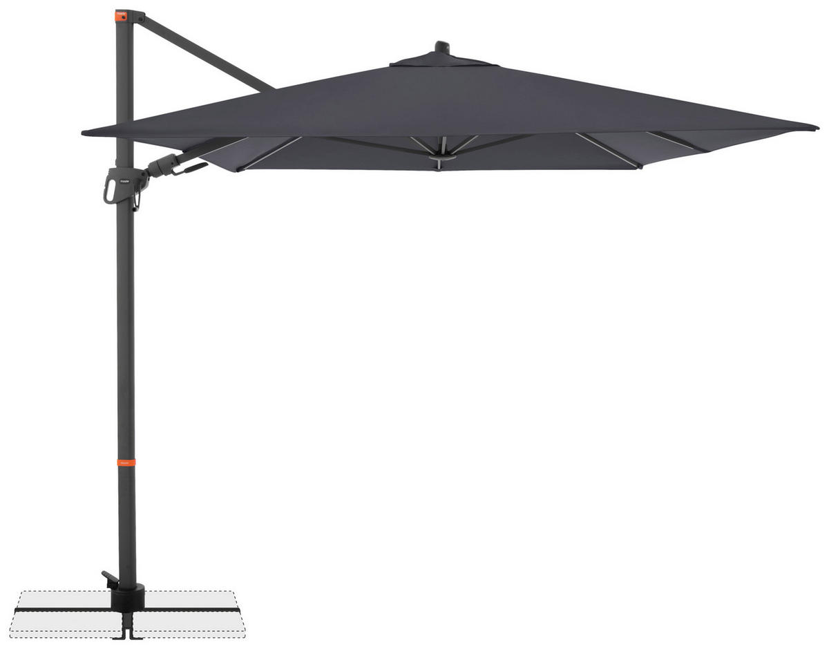 ZÁVESNÝ SLNEČNÍK 320/240 cm - antracitová, Basics, kov/textil (320/240cm) - Doppler