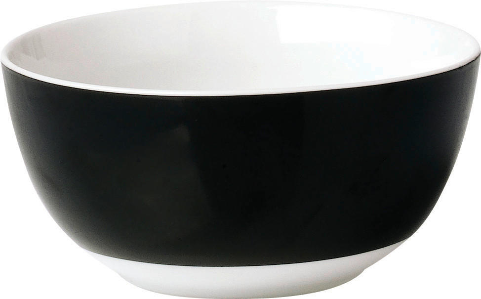 MÜSLISCHALENSET VARIO - Schwarz/Weiß, Basics, Keramik (14/6cm) - Van Well