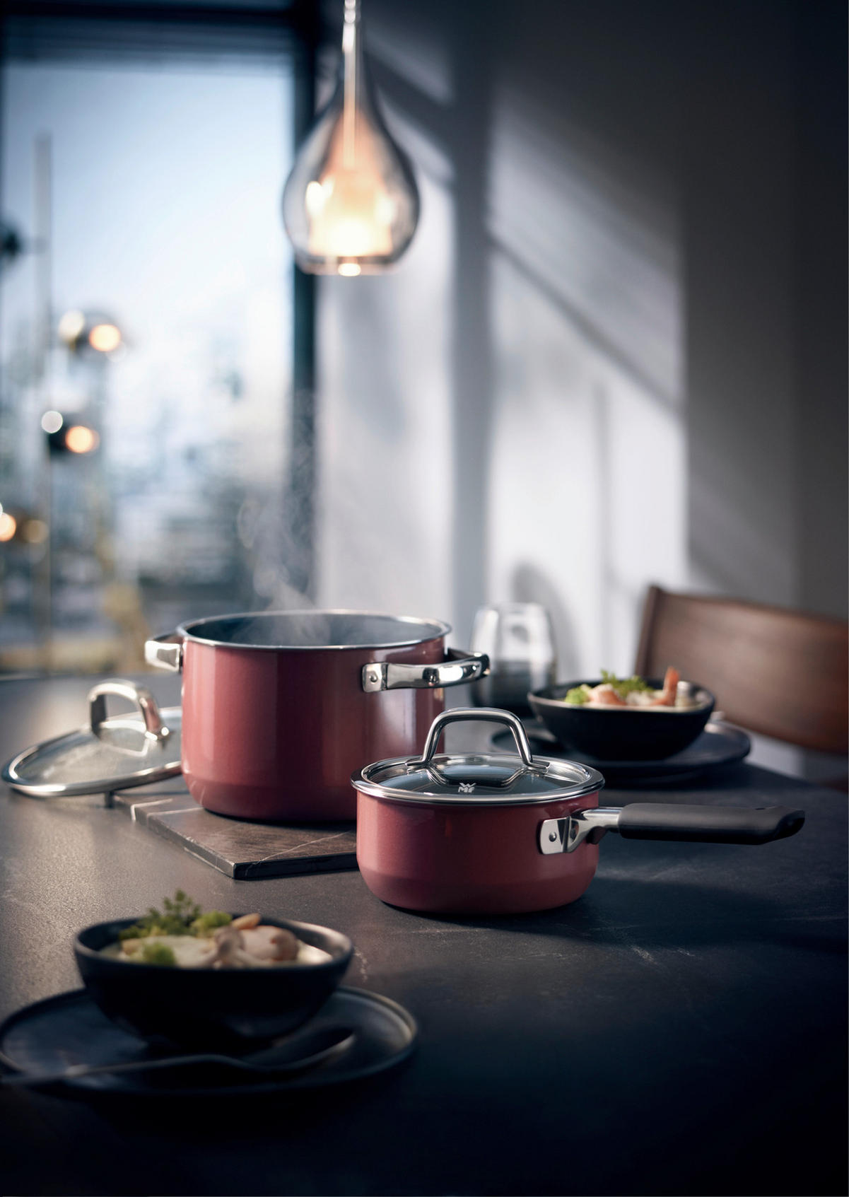 KOCHTOPFSET Fusiontec Mineral 4-teilig  - Rosa, Basics, Metall (60/30/33cm) - WMF