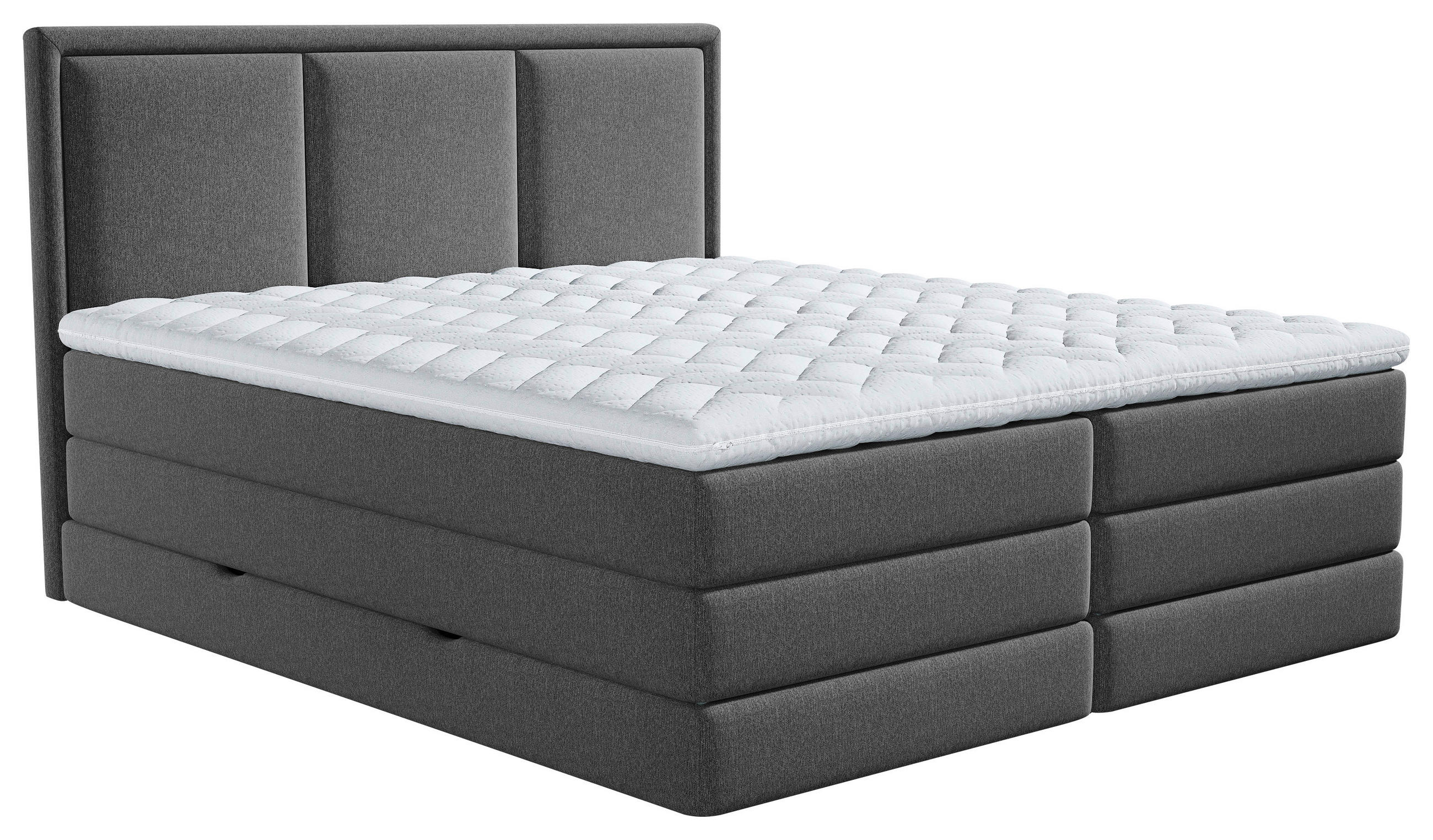 BOXSPRINGBETT 180/200 cm  in Anthrazit  - Anthrazit, Design, Kunststoff/Textil (180/200cm) - MID.YOU