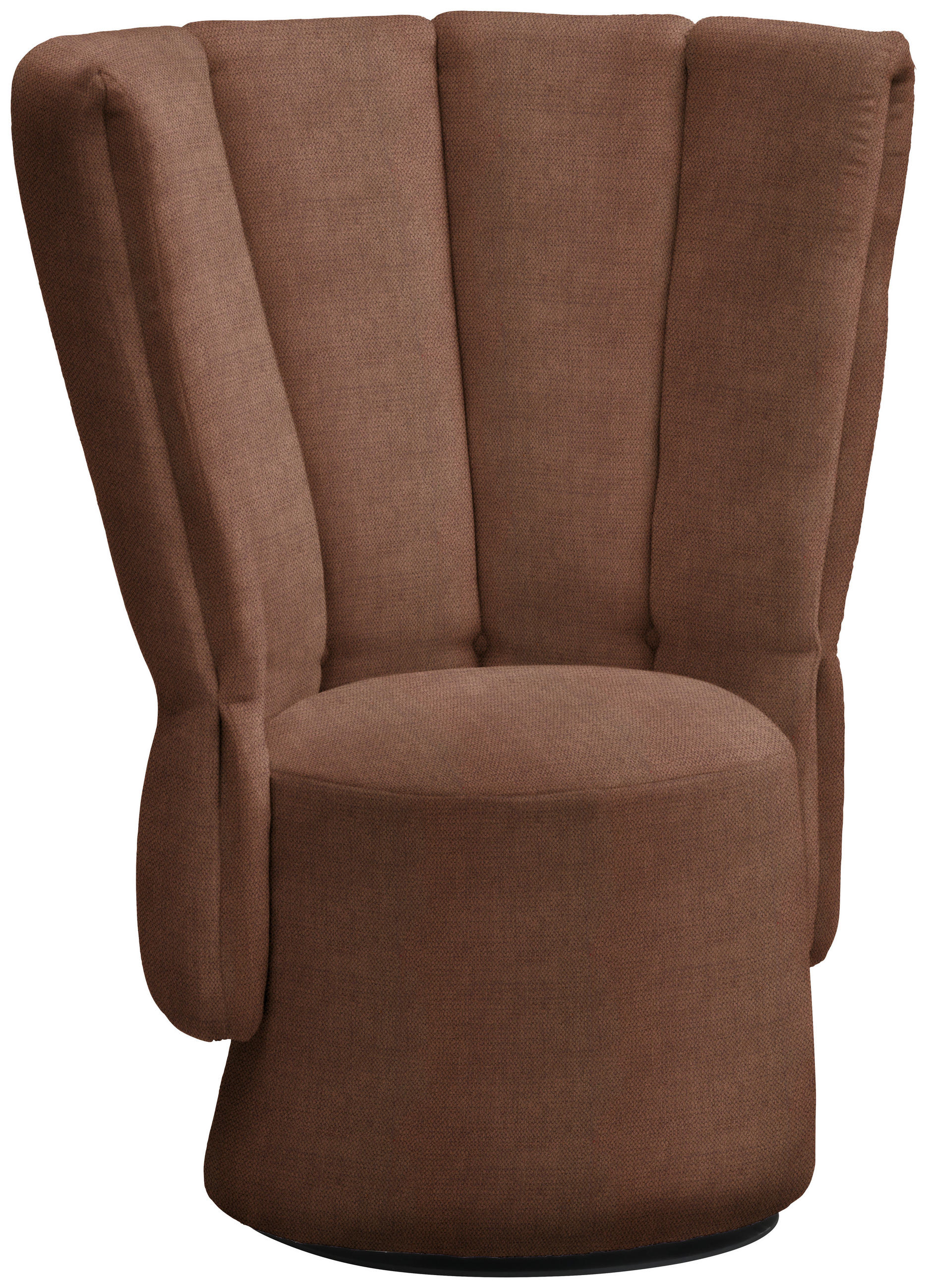 COCKTAILSESSEL in Velours Braun  - Schwarz/Braun, Design, Holz/Textil (92/113/70cm) - Belluti