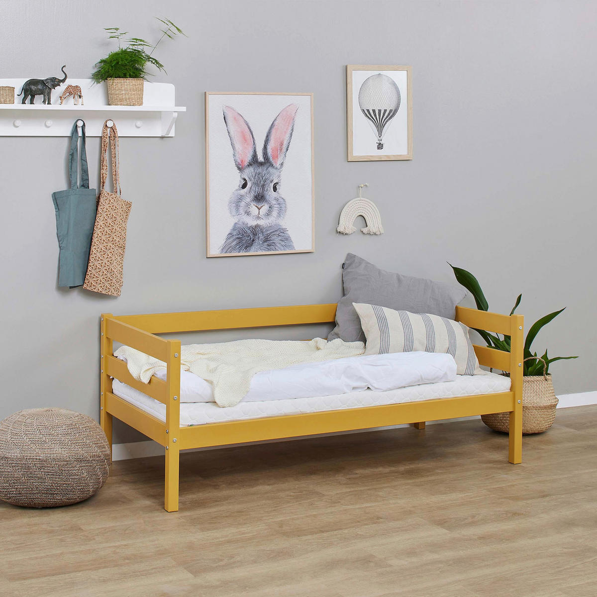 KINDER-/JUNIORBETT 70/160 cm  in Gelb  - Gelb, MODERN, Holz (70/160cm) - MID.YOU