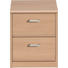 NACHTKÄSTCHEN Buchefarben - Buchefarben/Silberfarben, KONVENTIONELL, Holzwerkstoff/Kunststoff (38/46/36cm) - CS SCHMAL