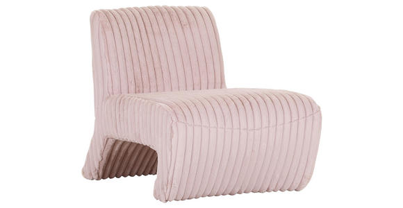 SESSEL in Cord Rosa  - Schwarz/Rosa, KONVENTIONELL, Kunststoff/Textil (68/72/89cm) - Carryhome