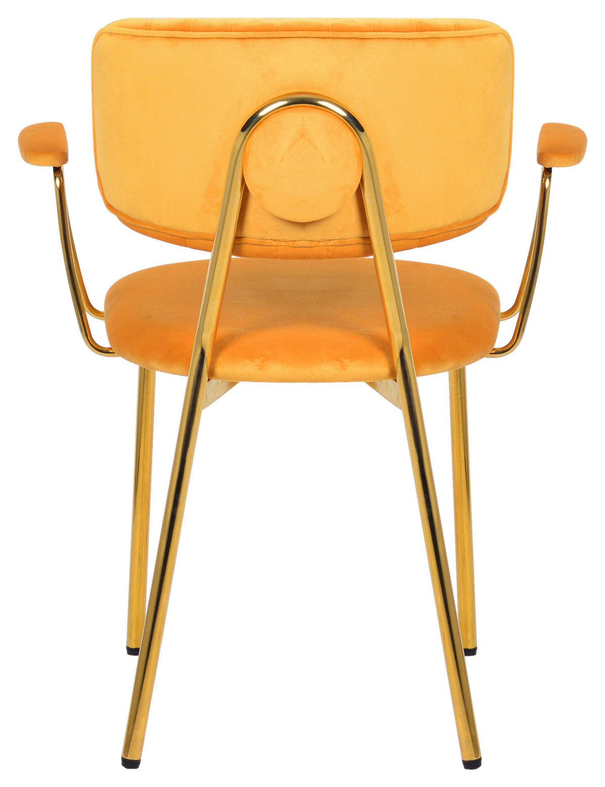 STUHL-SET 2 Stück  in Eisen  - Goldfarben/Orange, Design, Kunststoff/Metall (63/80/51cm) - Kayoom