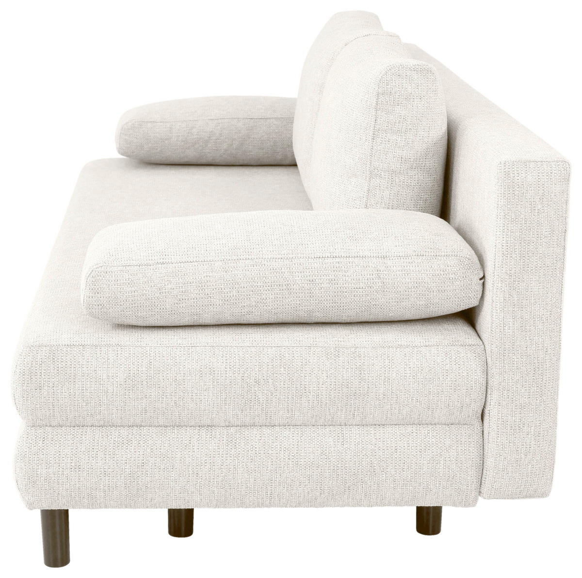 SCHLAFSOFA in Webstoff Creme  - Creme/Schwarz, Design, Textil/Metall (197/84/92,5cm) - home24