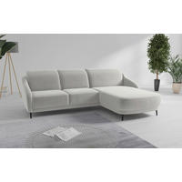 ECKSOFA BLUES V Sandfarben Samt  - Sandfarben/Schwarz, MODERN, Textil/Metall (271/191cm) - Sit & More