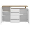 SIDEBOARD  in 154/94/40 cm  - Weiß/Eiche Artisan, Basics, Holzwerkstoff (154/94/40cm) - Carryhome
