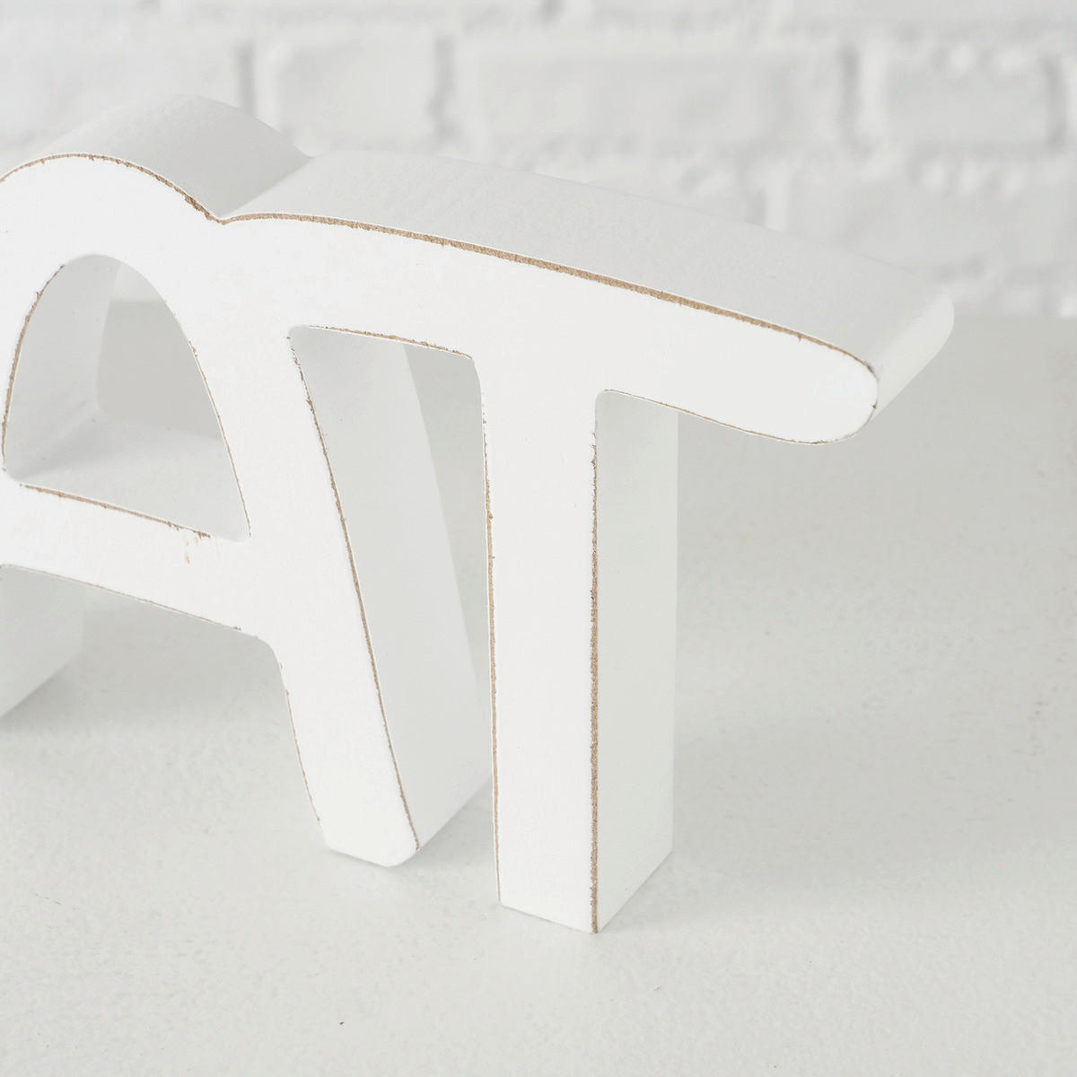 DEKOSCHRIFTZUG - Weiß, Natur, Holzwerkstoff (40/10/10cm)