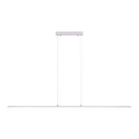 LED-HÄNGELEUCHTE 160/6/120 cm  - Silberfarben, Design, Kunststoff/Metall (160/6/120cm) - Neuhaus PURE