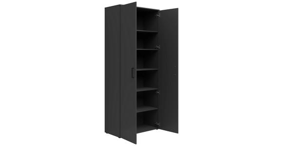 MEHRZWECKSCHRANK 80/195/40 cm  - Anthrazit/Schwarz, MODERN, Holzwerkstoff/Kunststoff (80/195/40cm) - Carryhome