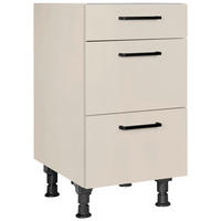 SCHUBKASTENUNTERSCHRANK 45/87/56 cm  in Sandfarben  - Sandfarben/Schwarz, MODERN, Holzwerkstoff/Metall (45/87/56cm) - Nobilia