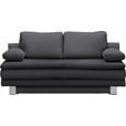 SCHLAFSOFA in Flachgewebe Grau  - Chromfarben/Grau, Design, Textil/Metall (194/96/86cm) - Novel