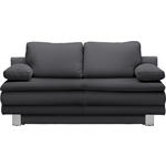 SCHLAFSOFA in Flachgewebe Grau  - Chromfarben/Grau, Design, Textil/Metall (194/96/86cm) - Novel