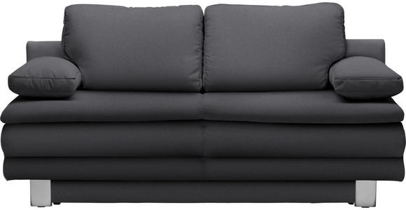 SCHLAFSOFA in Flachgewebe Grau - Chromfarben/Grau, Design, Textil/Metall (194/96/86cm) - Novel