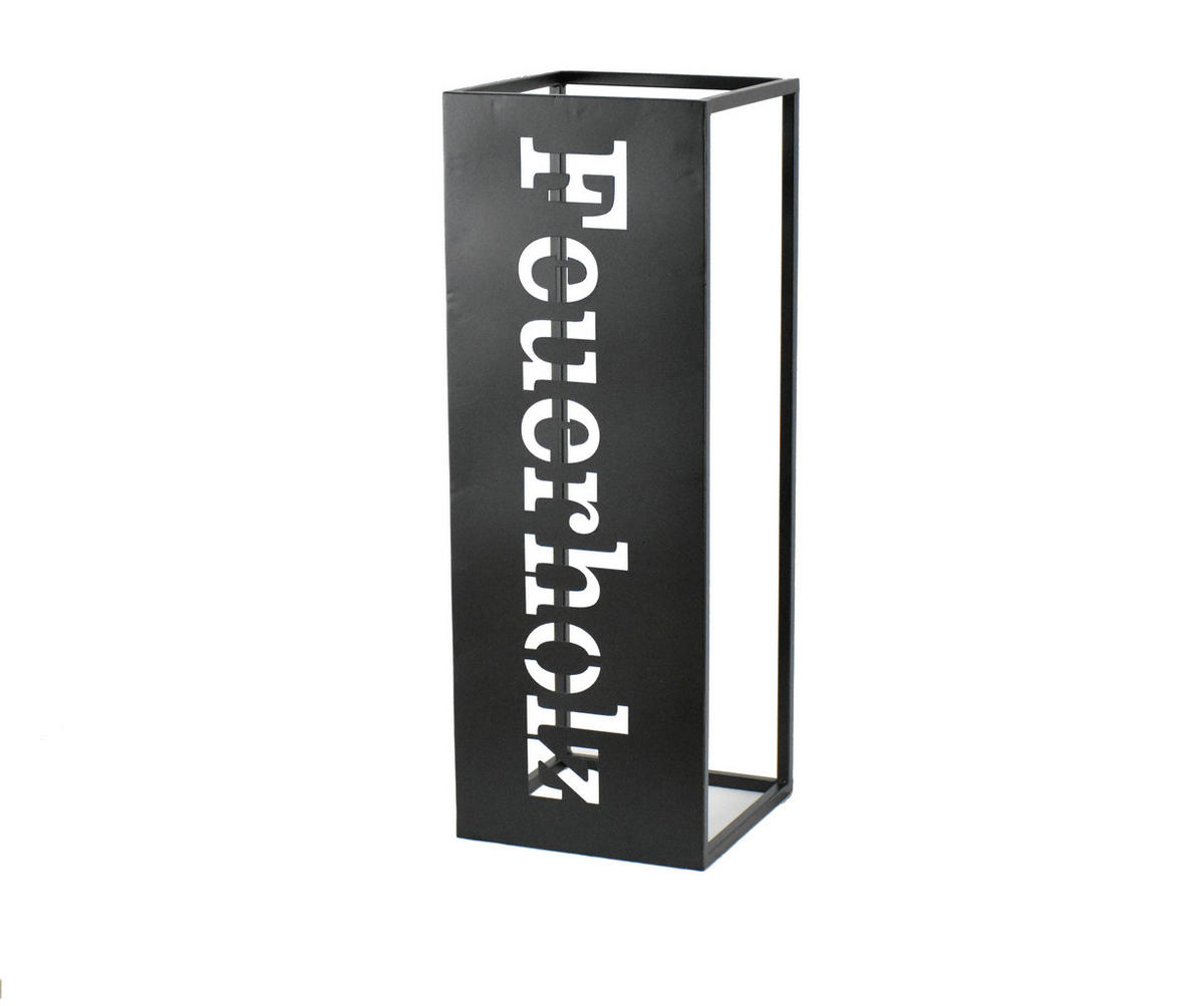 KAMINHOLZREGAL 28/100/28 cm  Metall  - Schwarz, LIFESTYLE, Metall (28/100/28cm)