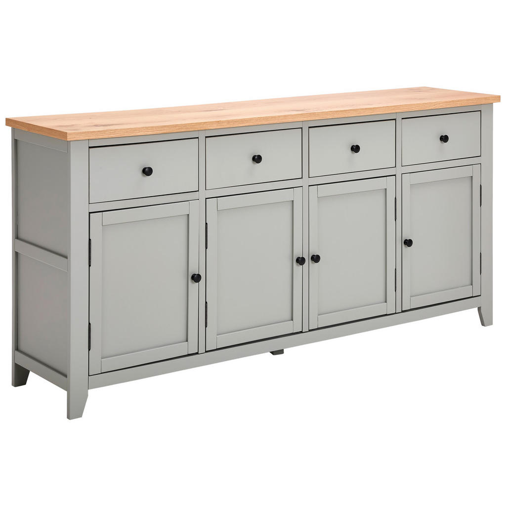 MID.YOU ŠIROKÁ KOMODA, dub, borovice, šedá, přírodní barvy, 180/87/43 cm