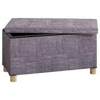 TRUHENBANK in Textil 76/40/38 cm  - Hellgrau/Braun, MODERN, Holzwerkstoff/Textil (76/40/38cm) - MID.YOU