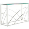 KONSOLENTISCH Klar, Chromfarben  - Klar/Chromfarben, Trend, Glas/Metall (120/40/78cm) - Xora