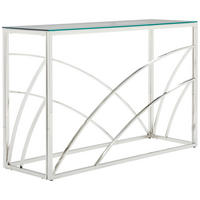 KONSOLENTISCH Klar, Chromfarben  - Klar/Chromfarben, Trend, Glas/Metall (120/40/78cm) - Xora