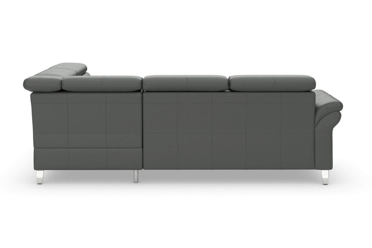 ROHOVÁ SEDAČKA, kůže, antracitová - barvy chromu/antracitová, Basics, kov/kůže (245/194cm) - Sit & More